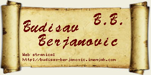 Budisav Berjanović vizit kartica
